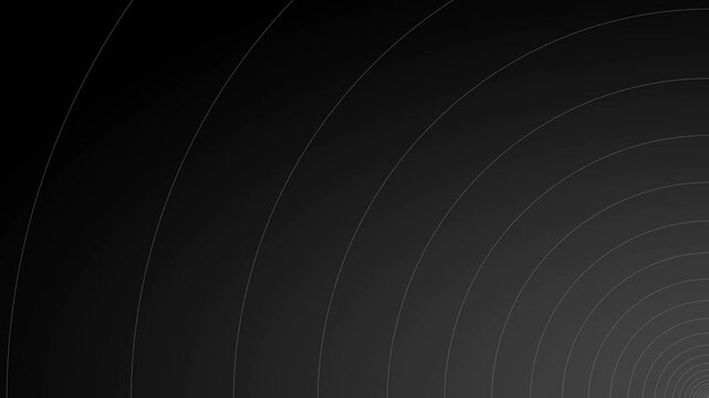 black background with wave lines in bottom right corner. 4K Loopable echo footage