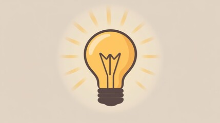 A sleek lamp light bulb icon in vector style, symbolizing ideas and creativity, perfect for representing concepts of innovation and inspiration.