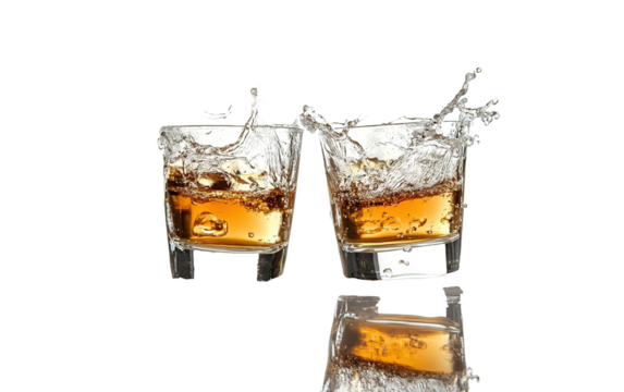 Glasses shot of tequila making on white background,png