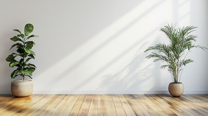 白背景と観葉植物10