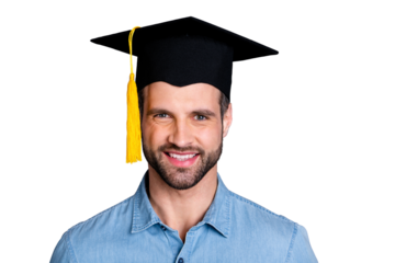 Close-up portrait of his he nice-looking attractive content cheerful cheery guy intellectual manager isolated over gray violet purple pastel background