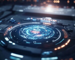 A digital American ballot being scanned by a high-tech machine