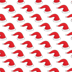 Christmas background. Seamless pattern in hand draw style