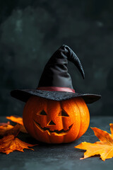Photo of a child with face painting in the style of Day of the Dead, wearing colorful flowers on her head and looking at the camera, isolated on a yellow background with copy space area.