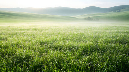 Fototapeta premium Misty Morning Grassland