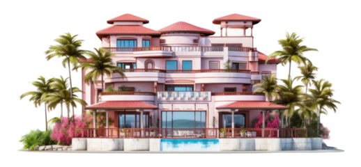 PNG Building resort architecture house.