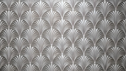 Silver Art Deco Wallpaper, Stylish Background