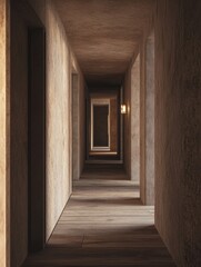 Fototapeta premium Slim, Empty Corridor