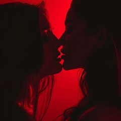 Two Women Kissing Each Other, a high resolution AI illustration