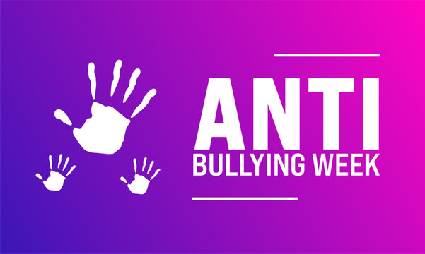 November is Anti-Bullying Week. Holiday concept. suitable for placard, background,Greeting Card, Poster design template with text inscription, standard Social Media Post.