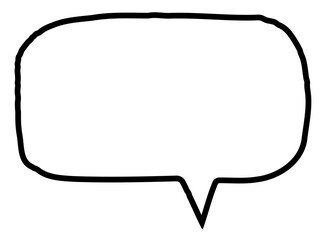 Simple blank cut out communication message speech bubble with rough edges and copy space for text, vector design elements

