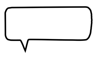 Simple blank cut out communication message speech bubble with rough edges and copy space for text, vector design elements

