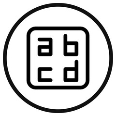 Fototapeta premium Editable letter, alphabet vector icon. Part of a big icon set family. Perfect for web and app interfaces, presentations, infographics, etc