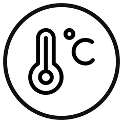 Editable celsius thermometer vector icon. Part of a big icon set family. Perfect for web and app interfaces, presentations, infographics, etc