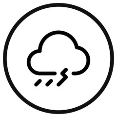 Editable thunderstorm vector icon. Part of a big icon set family. Perfect for web and app interfaces, presentations, infographics, etc