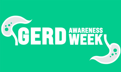 GERD Awareness week (Gastroesophageal reflux disease) is observed every year in November. Holiday concept. suitable for placard, background,Greeting Card, Poster design template with text inscription,