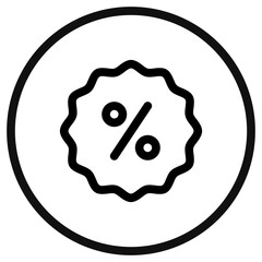Editable discount badge vector icon. Part of a big icon set family. Perfect for web and app interfaces, presentations, infographics, etc