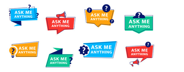 Ask Me a Question Vector Design Set