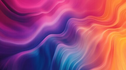 Obraz premium Vibrant abstract background with flowing waves in rich colors of purple, blue, and orange, perfect for creative projects.