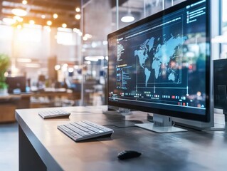 Naklejka premium A transparent digital voting machine processing American ballots