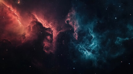 Fototapeta premium A stunning night sky full of stars, swirling nebulae, and distant galaxies