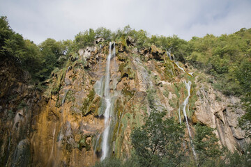Fototapeta premium Waterfalls at Plitvice Lakes National Park, Croatia