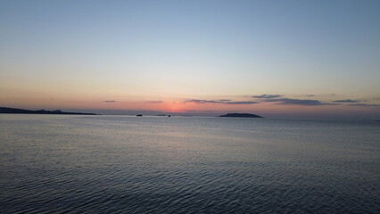 Drone view of Goto Fukue island, Nagasaki, Japan