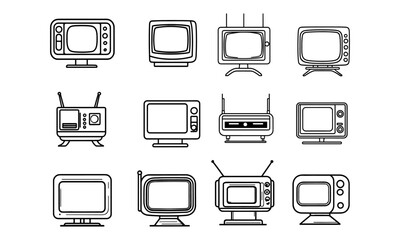 Vector illustration of Retro TV icon for you design.