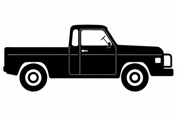 
Pickup silhouette, pickup graphic vector, pickup truck black icon isolated on white background