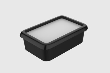 Plastic Container Mockup Isolated On White Background. 3d illustration