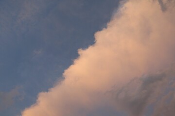 Beautiful view of blue sky with fluffy clouds