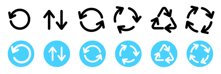 circle circular arrow, refresh looping icon, recycle