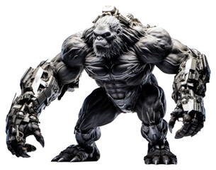 PNG Cyborg gorilla bodybuilder electronics accessories.