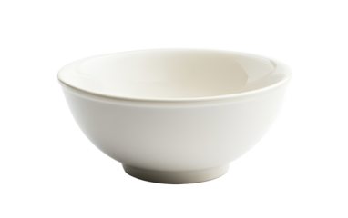 Empty white ceramic bow on white background,png