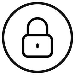 Editable vector lock padlock encryption password icon. Part of a big icon set family. Perfect for web and app interfaces, presentations, infographics, etc