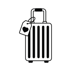 A suitcase symbolizing the post wedding trip or honeymoon