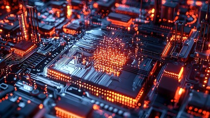 Obraz premium Cross-section of a Sophisticated Quantum Computer Revealing Intricate Layers