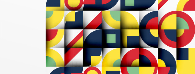 Modern geometrical abstract background - circles. Business or technology presentation design