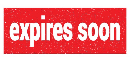expires soon text written on red stamp sign.