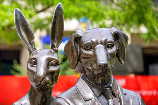 Animal-themed art sculpture in the downtown district, Toronto, Canada