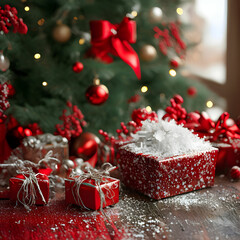 christmas tree decorations, Generative AI	