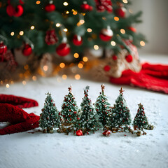 christmas tree and decorations, Generative AI	