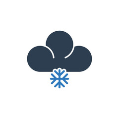 Snow Cloud Icon - Winter Weather Icon