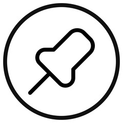 Editable vector push pin icon. Part of a big icon set family. Perfect for web and app interfaces, presentations, infographics, etc