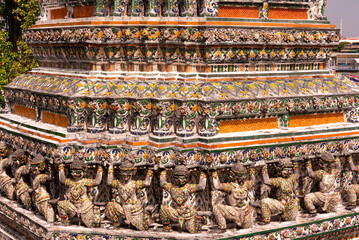 Buddhist temple in Bangkok city, Thailand