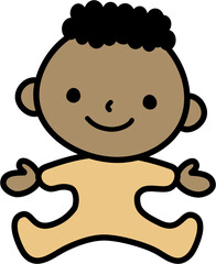 African American Stick Figure Cartoon SVG