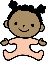 African American Stick Figure Cartoon SVG