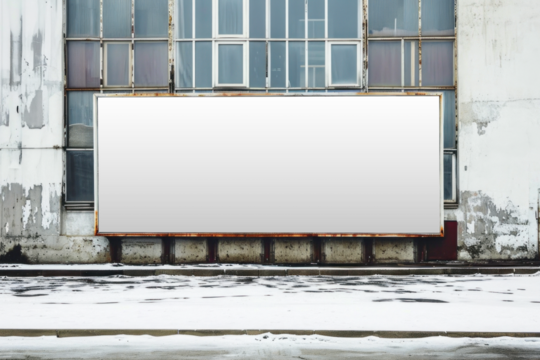 PNG urban billboard mockup, transparent design