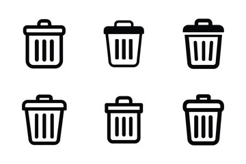 Delete icon bundle set in creative vector style