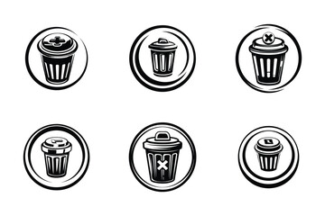 Delete icon bundle set in creative vector style